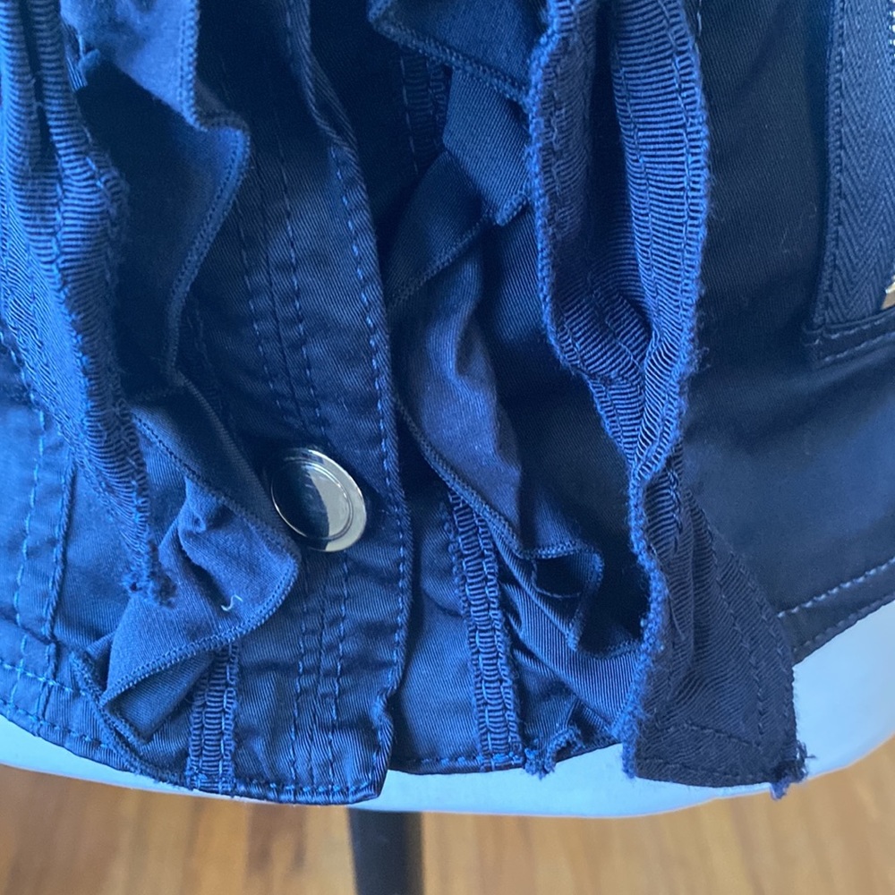 WHBM Navy Form Fitting Jacket: XXS - Picture 5 of 9